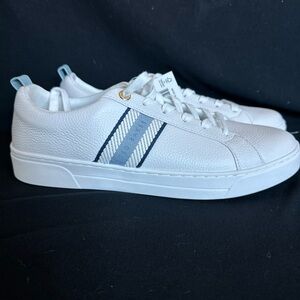 Ted Baker White Sneakers with Blue Stripes women 11